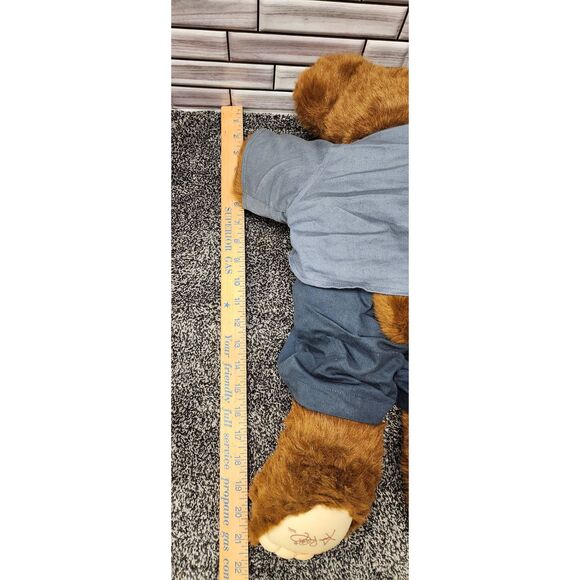 Vintage 1986 Jedgar Sheriff Moody Hollow Furskin Plush Bear 22" Xavier Roberts # - Picture 5 of 7